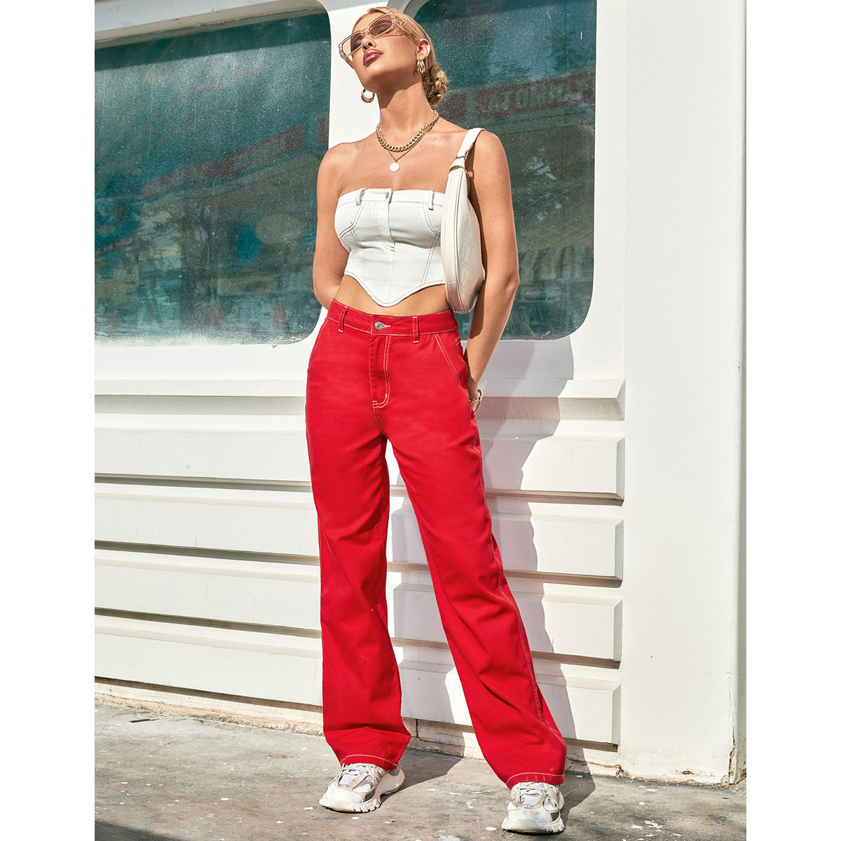 Womens Casual Denim Jeans Trendy Versatile Fashionable Everyday Wear Wholesale Available bulk order