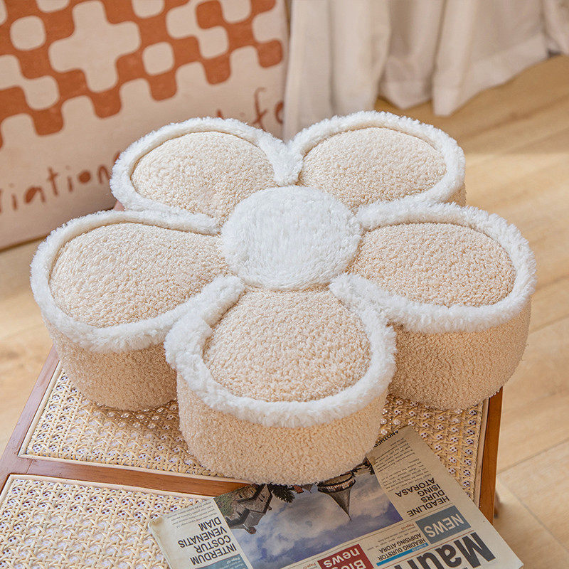 Ins-Style Flower Pillow Petal Headboard Cushion Living Room Sofa Cushion Bay Window Seat Cushion Sunflower Girl Ins Style