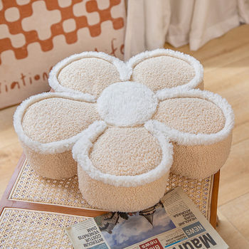 Ins-Style Flower Pillow Petal Headboard Cushion Living Room Sofa Cushion Bay Window Seat Cushion Sunflower Girl Ins Style