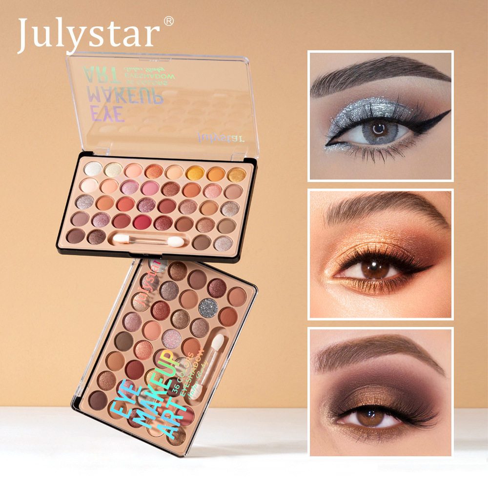 Cross-Border Makeup Pearlescent Eye Shadow Palette 36 Colors Multi-Functional All-In-One Matte Pearlescent Long-Lasting Color Eye Shadow Spot Wholesale