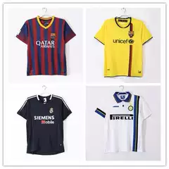 Source Direct Cross-Border Best-Selling Retro Deportivo La Coruña Valencia Real Madrid Barcelona Inter Milan Soccer Jerseys