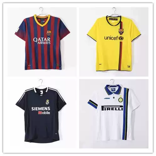 Source Direct Cross-Border Best-Selling Retro Deportivo La Coruña Valencia Real Madrid Barcelona Inter Milan Soccer Jerseys