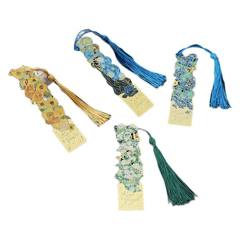 Retro Oil Painting Bookmarks, High-End Metal Bookmarks, Classical Creative High-Value Cultural and Creative Souvenirs, Ready-Made Souvenirs