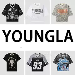 Youngla Trendy American Fitness Sports Short-Sleeved Loose Large Size Mesh Quick-Drying Breathable Trendyy T-Shirt Tops for Men