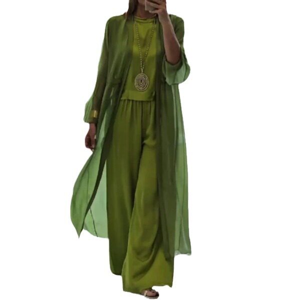Elegant Womens 3 Piece Set Solid Color Autumn Style Chic Design Perfect for Casual or Formal Occasions Wholesale