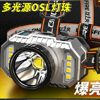 Led Headlight Strong Light Rechargeable Ultra-Bright Head-Mounted Flashlight Outdoor Night Fishing Headlight Home Lightweight Long-Range Miner's Lamp