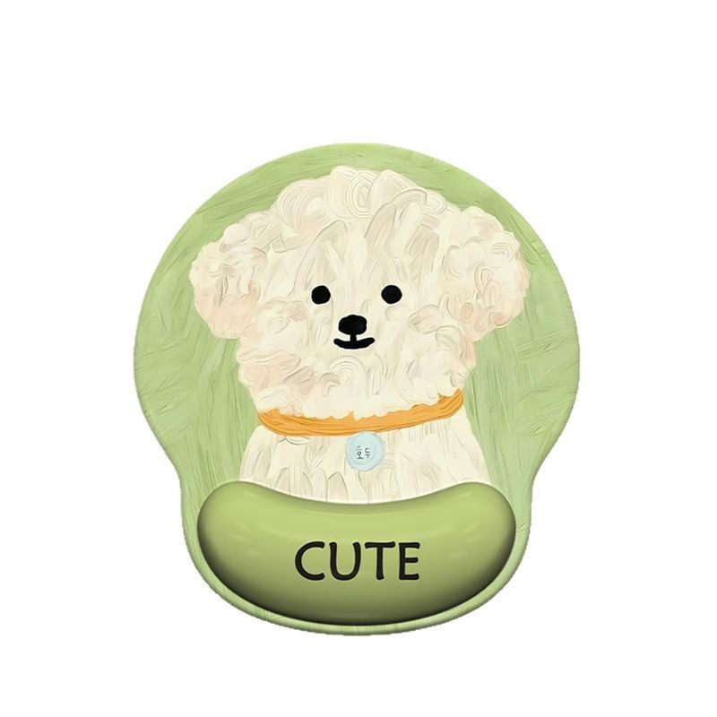 New Cartoon Cute Puppy Wrist Mouse Pad for Girls to Protect Wrist Support All-In-One Computer Keyboard Pad for Office