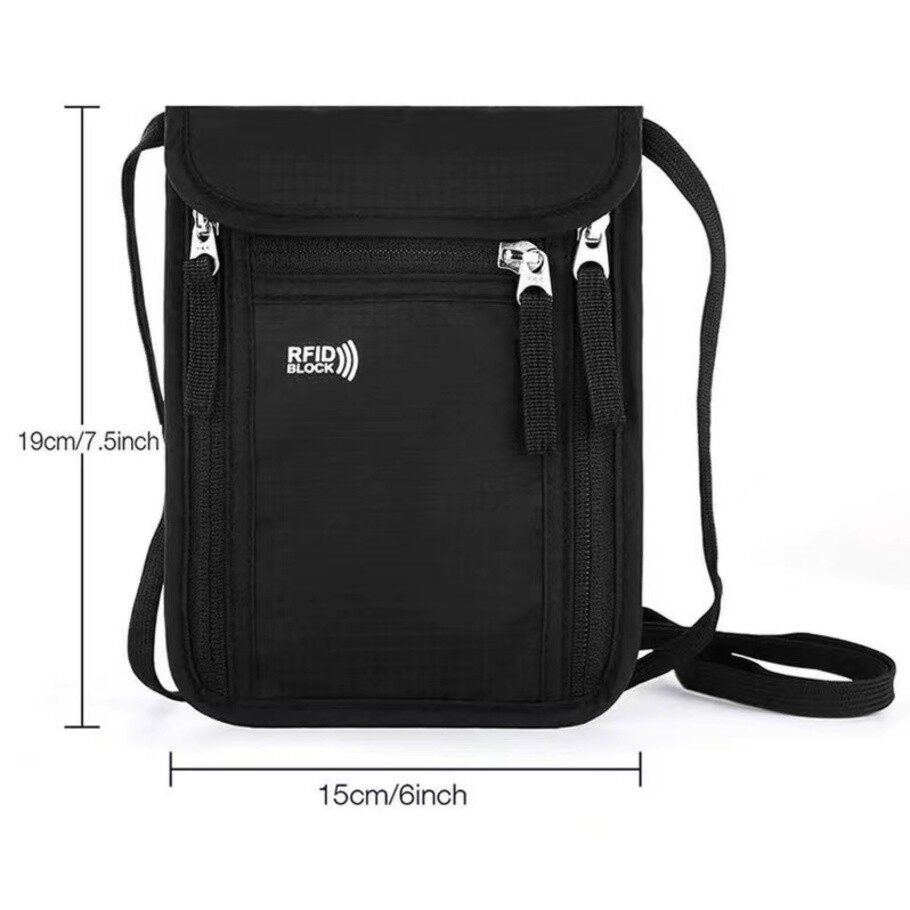 Document Bag, Multifunctional Rfid Passport Bag, Anti-Theft Document Bag, Overseas Air Ticket Card Bag, Wallet
