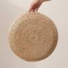Cross-Border Straw Woven Meditation Cushion, Round Straw Floor Cushion for Office, Home, Tea Room, and Bay Window