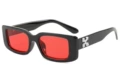 Bright black frame red film