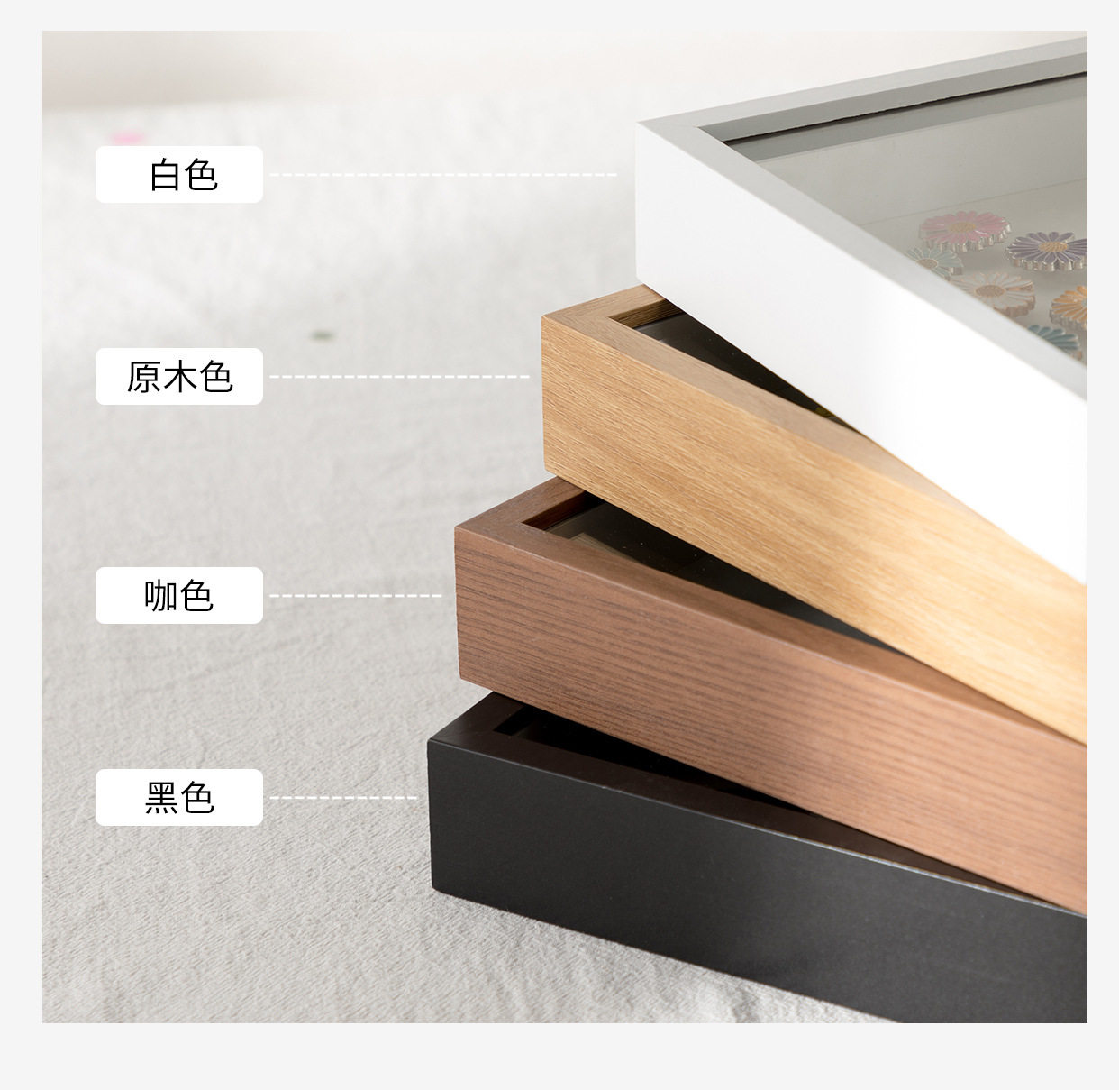 Glass specimen frame hollow three-dimensional photo frame DIY creative dried flower plant picture frame in stock wholesale 678-inch A4 photo frame