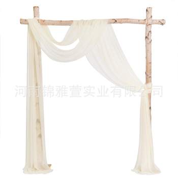Amazon Pearl chiffon gauze curtain wedding arch curtain background decoration suit cross-border manufacturers supply