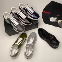 New Thick-Soled Casual Shoes for Men and Women from European and American Websites, Breathable Mesh Sneakers, Couple's Lace-Up Genuine Leather Trendy Sneakers