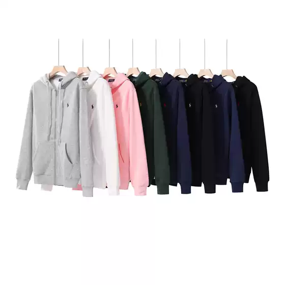Winter Classic Loose-Fitting Zip-Up Hoodie Cardigan Solid Color Sweatshirt Plus-Size Men's Fleece-Lined Warm Jacket New