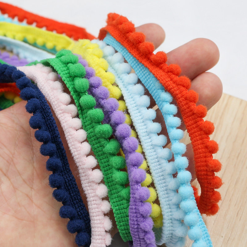 Lace manufacturers storage box with wave ball hair ball pompom lace, tooth edge hair ball 21 color perennial spot