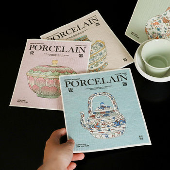 Cross-border foreign trade new wood pulp cotton dishwashing cloth absorbent scouring pad oil-absorbing lazy dishwashing towel kitchen German dishcloth