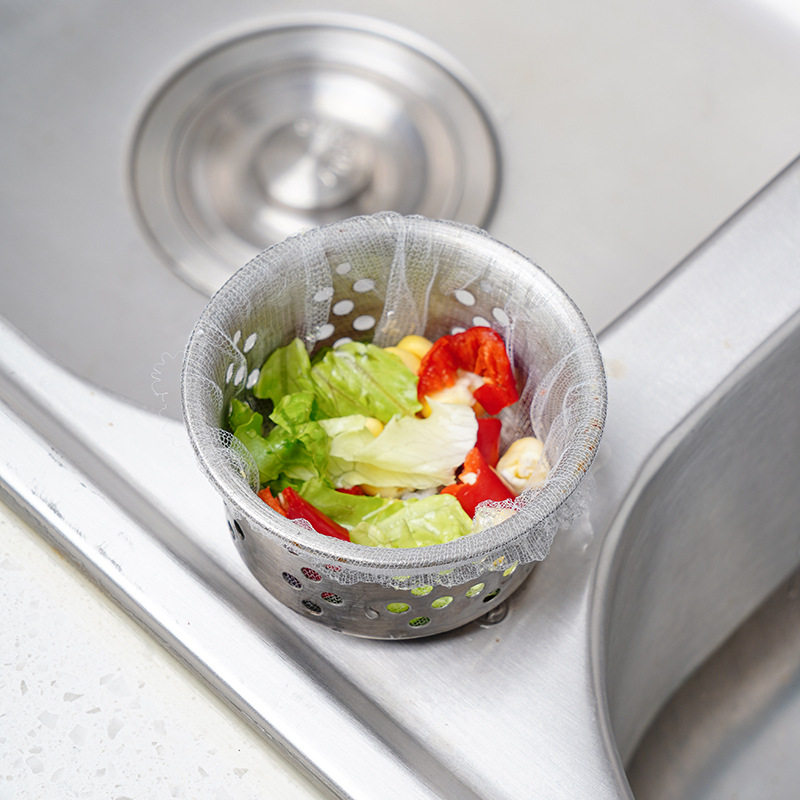 Kitchen sink filter disposable sewer garbage filter food residue pool mesh bag 100 only