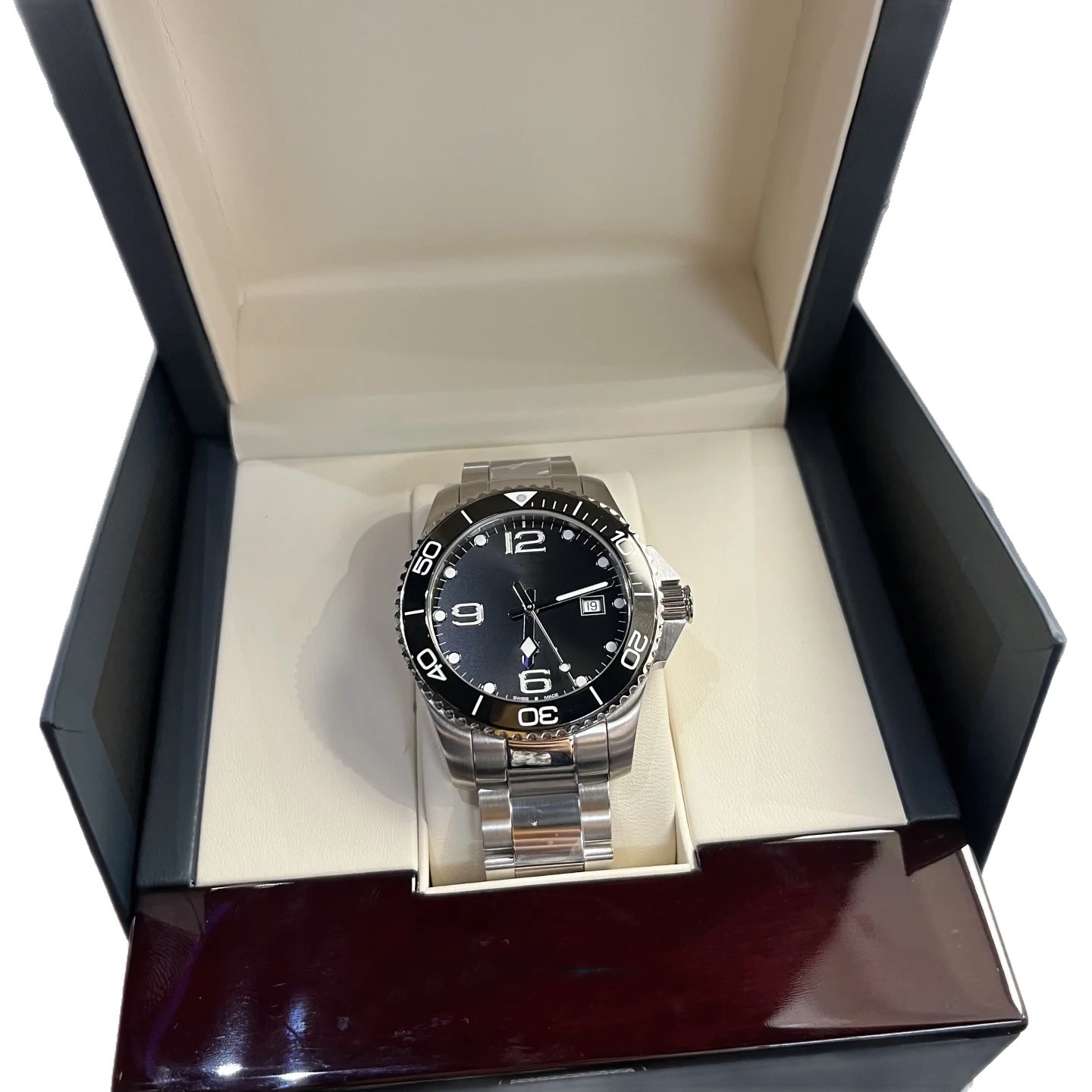 New Langjia Conka Business Solid Steel Band Three-Hand Quartz Movement Men's Calendar Watch Manufacturer Watch Wholesale