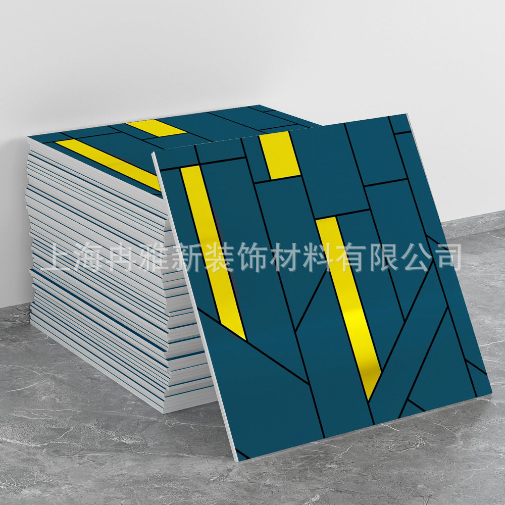 跨境外贸仿大理石鎏金3d墙面翻新装饰贴纸防油防水墙纸自粘瓷砖贴
