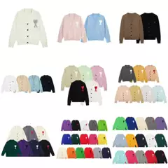 Trendy Brand a Heart-Shaped Knit Sweater with Large Heart Buttons, V-Neck Cardigan, Loose Casual Celebrity Style Sweater, Versatile for Couples
