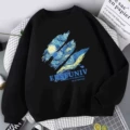 Sweat black ERSE blue feather
