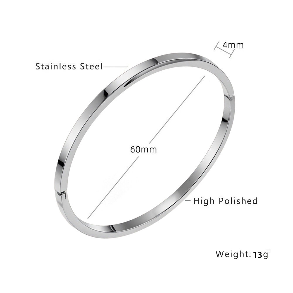 真空电镀通体钛钢时尚光面手镯百搭气质高级感配饰钛钢手镯工厂价