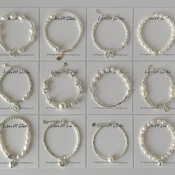 Natural Asymmetrical Pearl S925 Sterling Silver Bracelet for Women Beaded Broken Silver Cold Style Niche Elegant Versatile Jewelry