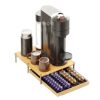 Wooden Coffee Capsule Storage Box Modern Simple Coffee Machine Base Solid Wood Office Desktop Tea Bag Storage Box