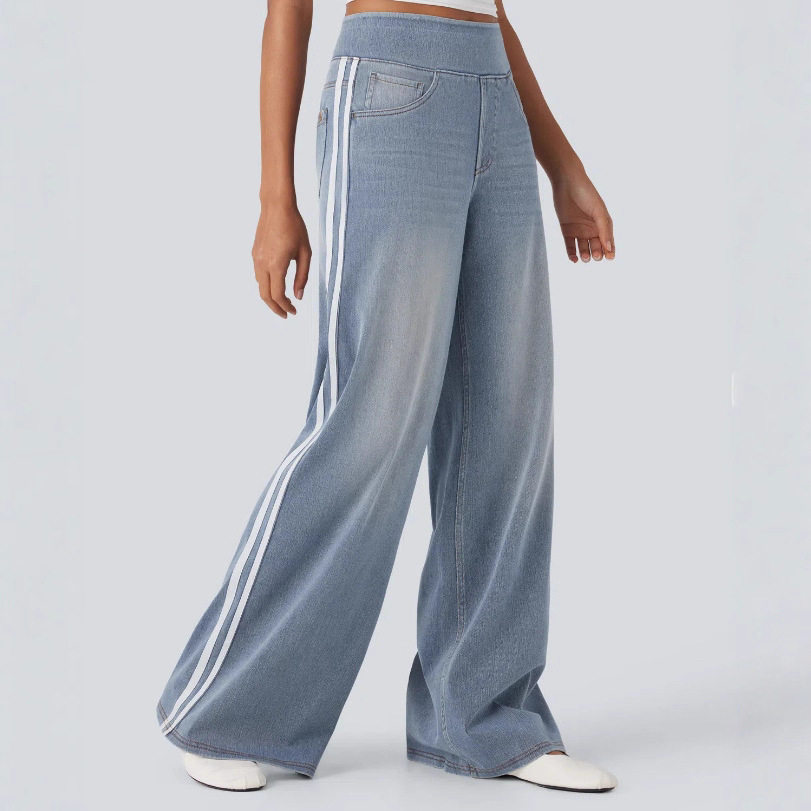 Womens High Waisted Loose Fit Straight Leg Jeans Fashionable Flattering Comfortable Autumn Winter Collection