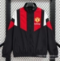 Manchester united black eqt casual training windbreaker