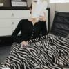 Zebra Pattern Blanket Scandinavian Style Sofa Blanket Office Nap Blanket Lunch Break Blanket High-End Autumn and Winter