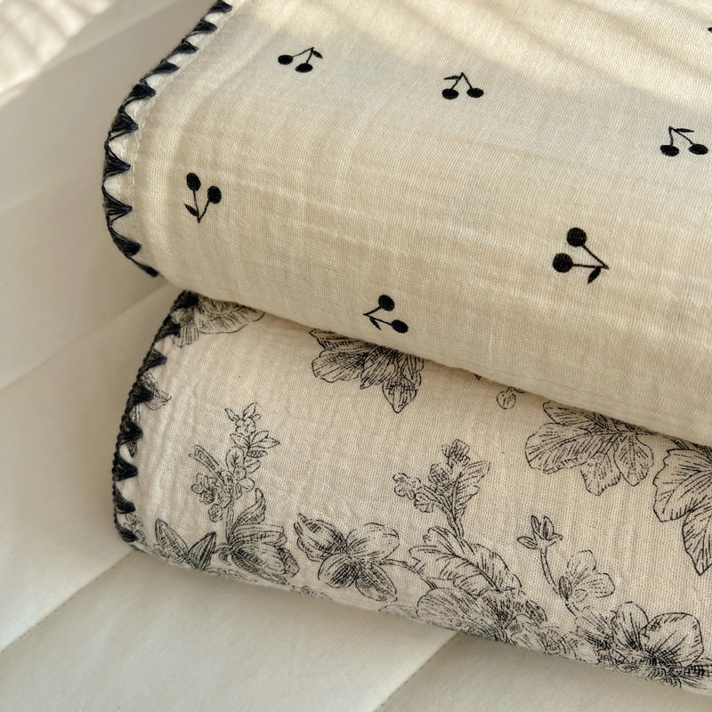 Class a Cotton Double-Layer Gauze Cover Blanket Pure Cotton Infant Bath Towel Air-Conditioning Blanket Office Nap Blanket Sofa Blanket