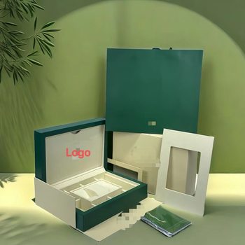 New large labor watch box wavy green water ghost packaging box labor watch box storage box high-end Switzerland