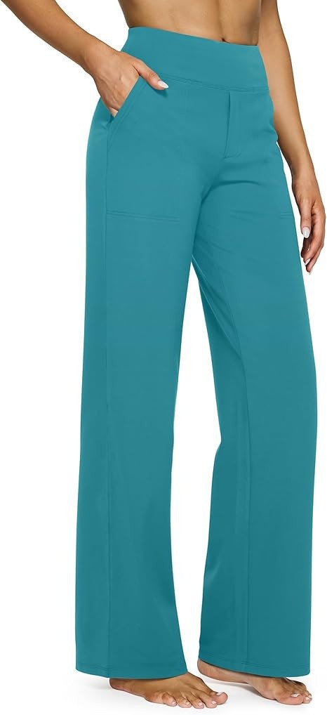 High Waisted Loose Fit Straight Leg Pants Solid Color Pocket Design Casual Style Autumn Collection Wholesale