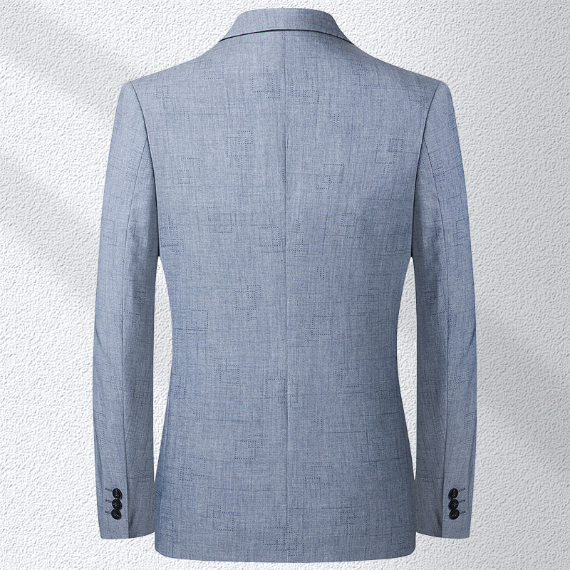 Áo blazer nam họa tiết kẻ caro màu xám dáng ôm phong cách Hàn Quốc — Caro Xám