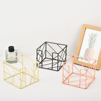Note Storage Rack, Iron Art Note Holder, Creative Hollow Box, Desktop Office Storage Box, Office Desk Storage Supplies