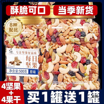Daily Nuts Mixed Dried Fruits and Nuts Canned 500g Pure Nuts Original Flavor New Year's Wholesale Casual Snacks
