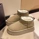 Thick bottom outer wear short tube foreign trade snow boots women's 2023 winter new all-match plus velvet padded non-slip warm cotton shoes