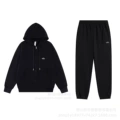 Black Full-Zip Jogger - Set