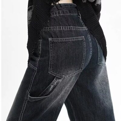 High Waisted Wide Leg Jeans for Women Korean Style Casual Spring Comfortable and Trendy Wholesale Available