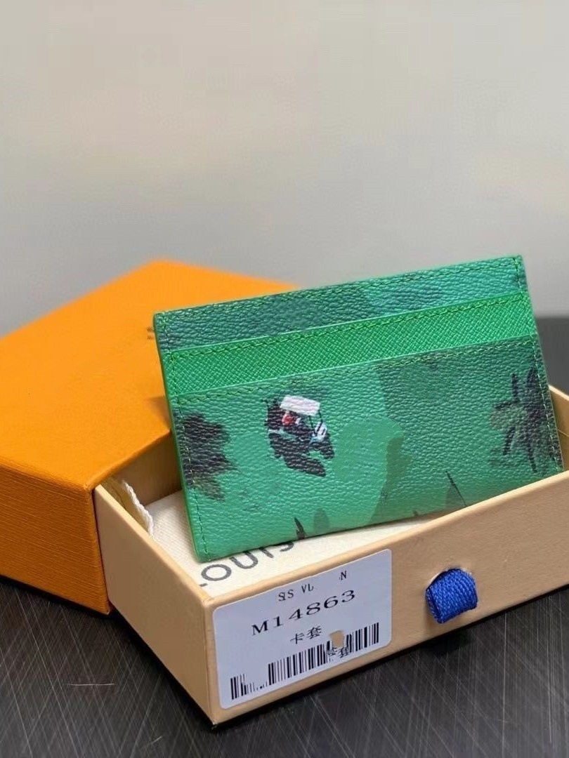 L's new card holder card bag ins classic multi-card slot bank card holder foreign trade new color matching light luxury style