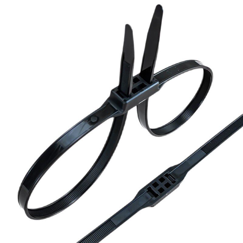 Double-Button Nylon Cable Ties 12X700/500 Restraint Hand-Tied Fixed Belt Military Fans Cs Handcuffs Props Outdoor Cs Equipment