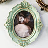 European Retro Accessible Luxury Oval Decorative Picture Frame Embossed Resin Photo Frame Entrance Photo Wall Living Room Photo Frame Ready Stock