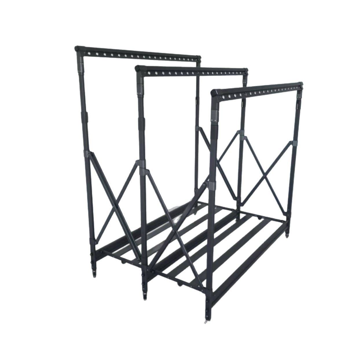 Floor-Standing Clothes Drying Rack, Foldable for Home Use, Balcony Indoor Retractable Clothes Rod, Outdoor Quilt Drying Magic Tool, Adjustable Clothes Drying Rack