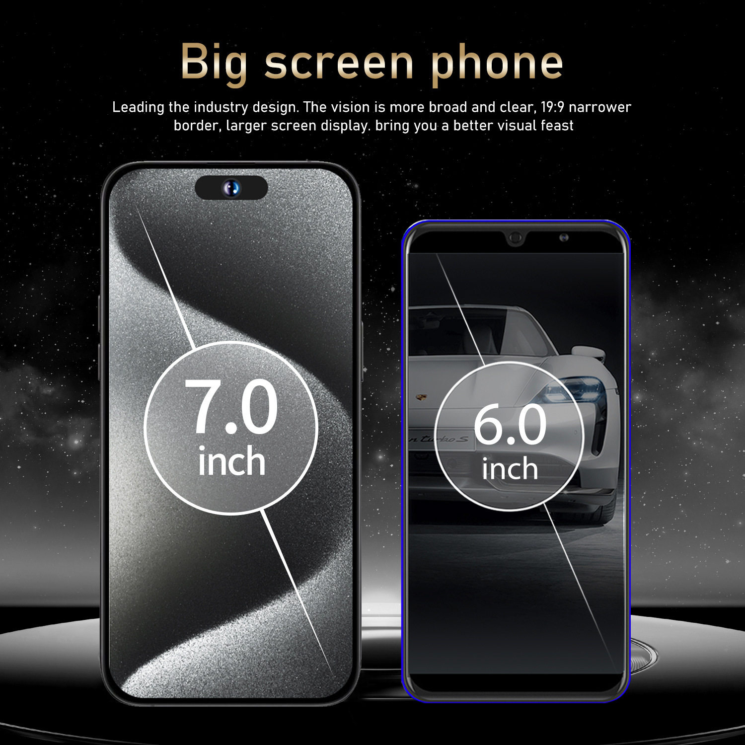 智能手机i15promax跨境新爆款现货7.3inch 2+16 安卓8.13G外贸