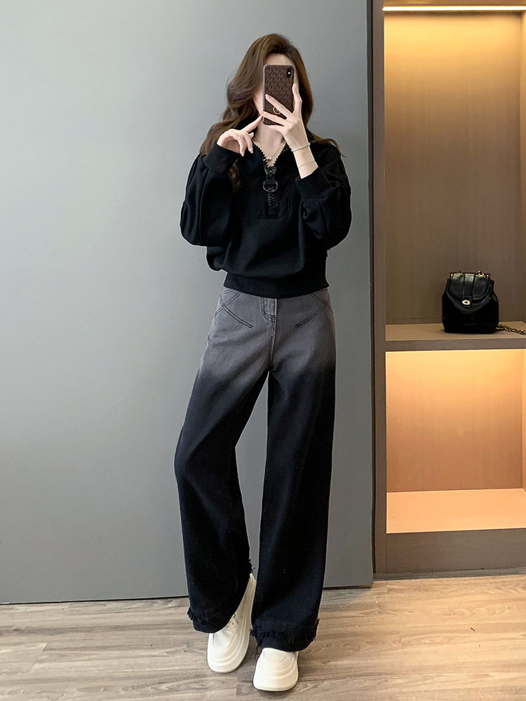 Age-Reducing Casual Sports Suit for Women in Spring, Autumn and Winter, Slim and Fashionable European Goods, Classy Elegant and High-End Two-Piece Set