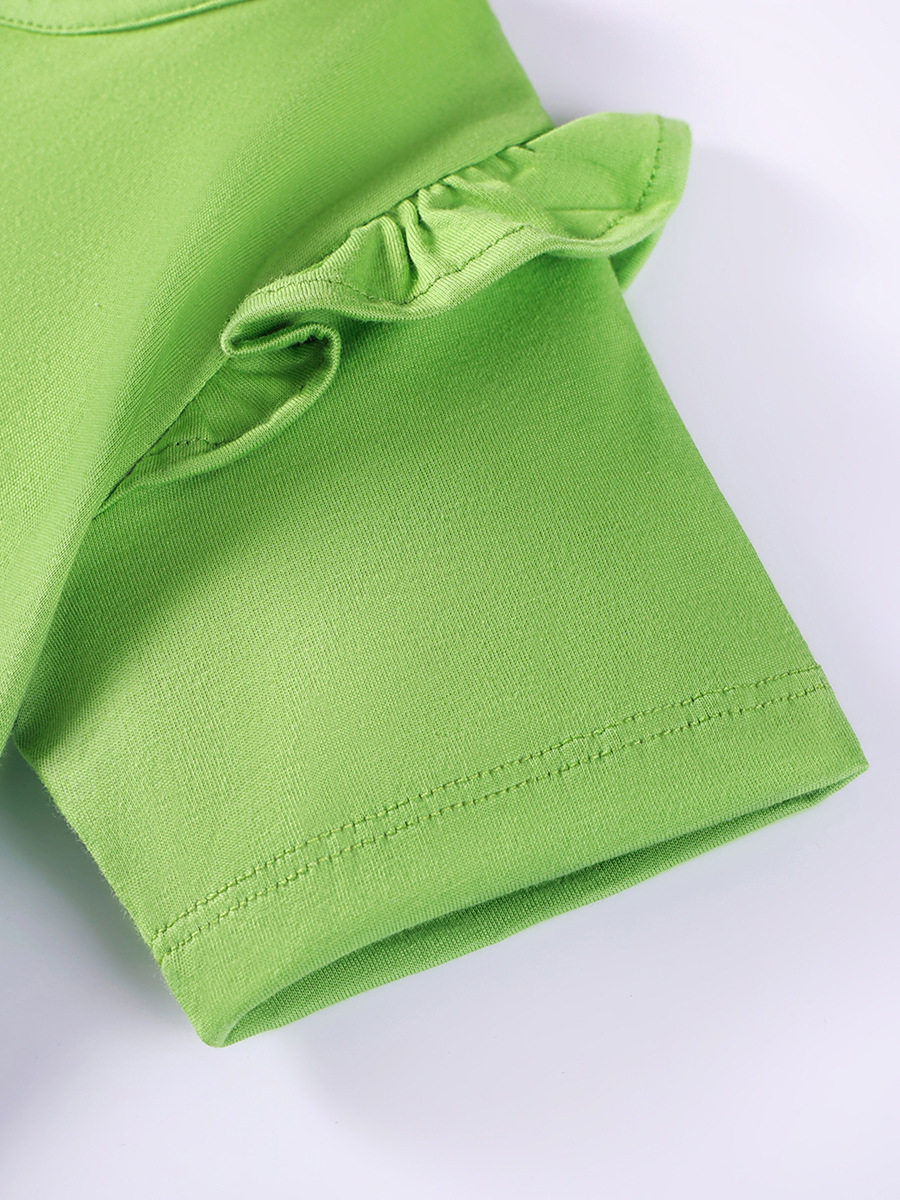 Direktversorgung neues Sommerkleid, Kinder-Kurzarmkleid, Großhandel Cartoon-Baumwoll-Mädchenkleid