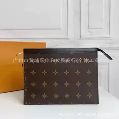 Donkeyjia Genuine Leather Men's Clutch Bag Classic Presbyopic Envelope Bag Toiletry Bag Cross-Border Business Travel Large Capacity Men's Bag