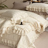 Foreign Trade French Lace Cotton and Linen Bed Cover Three-Piece Set Multi-Functional Cotton and Linen Summer Quilt Four-Piece Quilted Quilt Cover