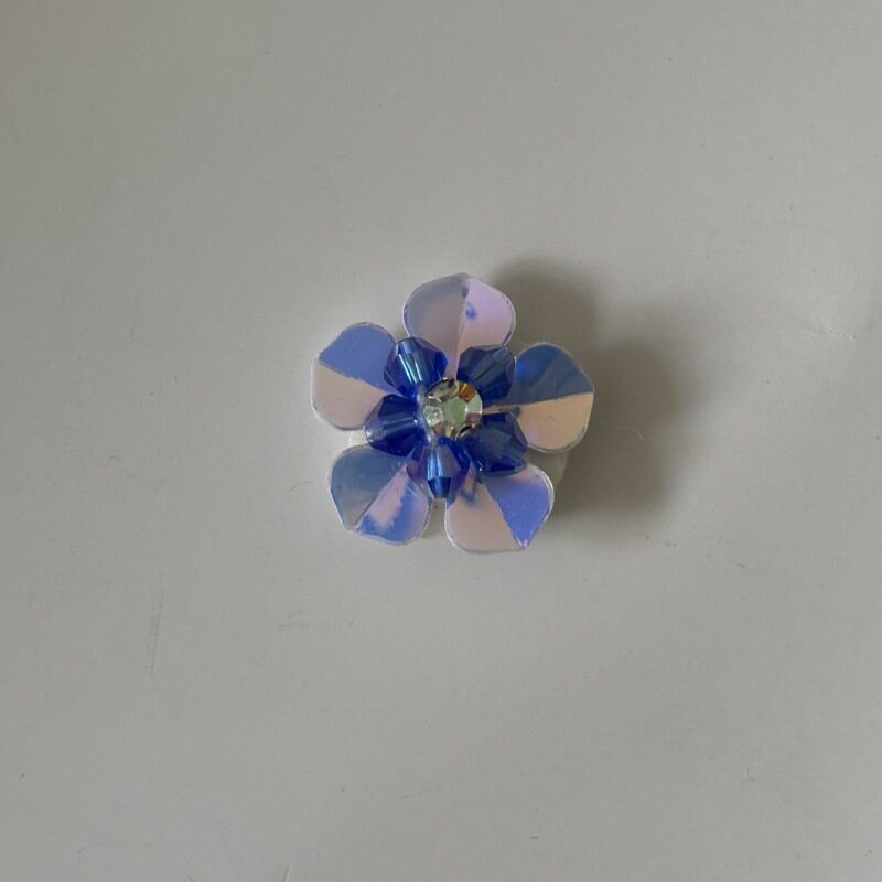 新款手工穿珠花朵辅料装饰花鞋帽花亮片小花DIY饰品服装辅料